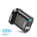 USLION AU EU US UK Plug 65W GaN Charger Tablet Laptop Fast Charger USB Type C Quick Charger Mobile Phone Charger For iPhone POCO