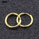 POPMAX Herren-Creolen aus Edelstahl, runde Ohrringe für Damen und Herren, Gold-Silber-Farbe, lichtecht, männlicher Schmuck, 2 Stück