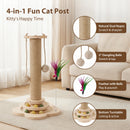 The Cedar Column | Natural Sisal Cat Scratching Post with Play Track