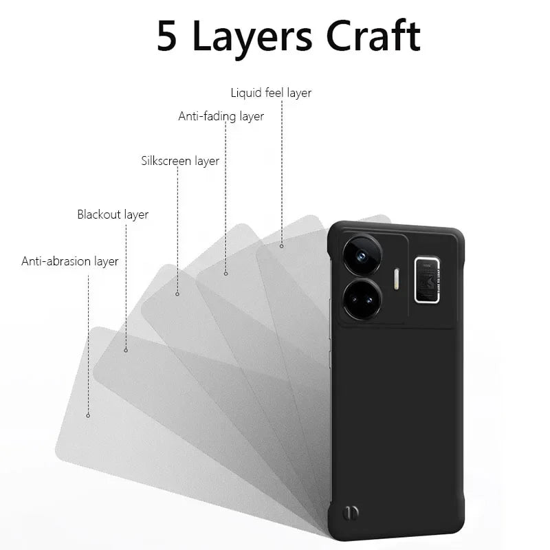 Frameless Slim Skin Matte Hard PC Back Cover Case On For Realme GT NEO 5 NEO5 SE GT5 5G ShockProof Fundas Coque