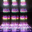 3X3M 6X3M LED Meteor Shower Rain Light Water Flow Waterfall Window Curtain String Light Wedding Christmas Fairy Light Garland