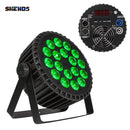 SHEHDS LED Flat Par Lighting18x12W RGBW/18x18W RGBWA+UV Aluminum Flat Par DJ Light For Disco Christmas Lights Audience