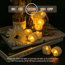 Flameless Flickering LED Tea Lights with Timer 6 Hours On & 18 Hours Off in 24Hours Cycle Automatically LED Votive Candles Light