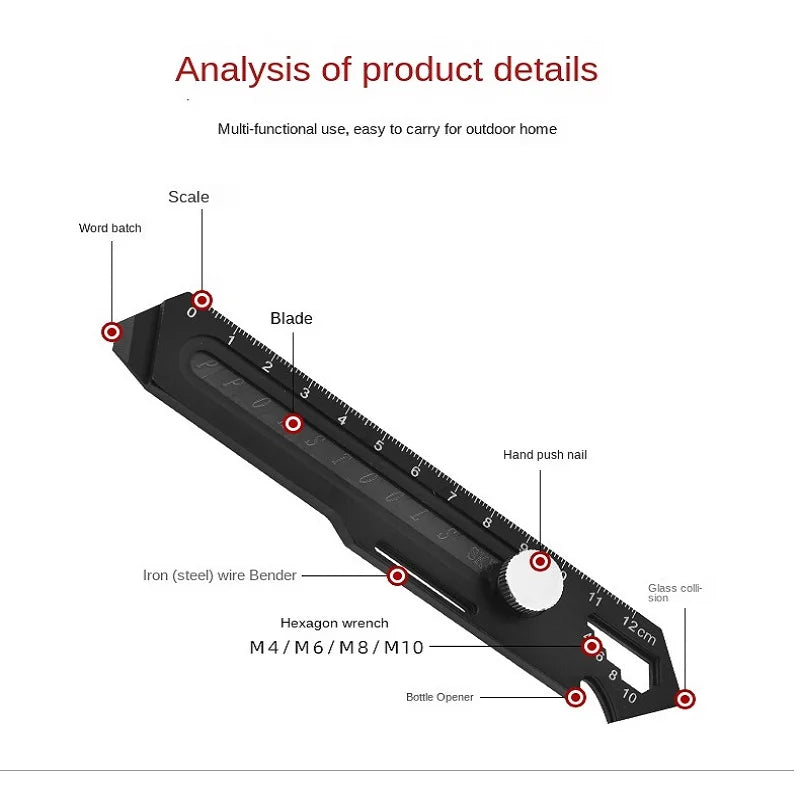 10 in 1 Utility Knife Multitools, 3CR13 Stainless Steel High-quality Professional Cuters, Sharp Tools Home School Office Gadgets