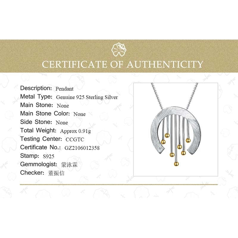 Lotus Fun Real 925 Sterling Silver Handmade Fine Jewelry Oriental Element Vintage Curtain Pendant without Necklace for Women