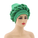 Latest African Auto Geles Headtie Already Made Headties Shinning Sequins Turban Cap for Women Ready Female Head Wraps