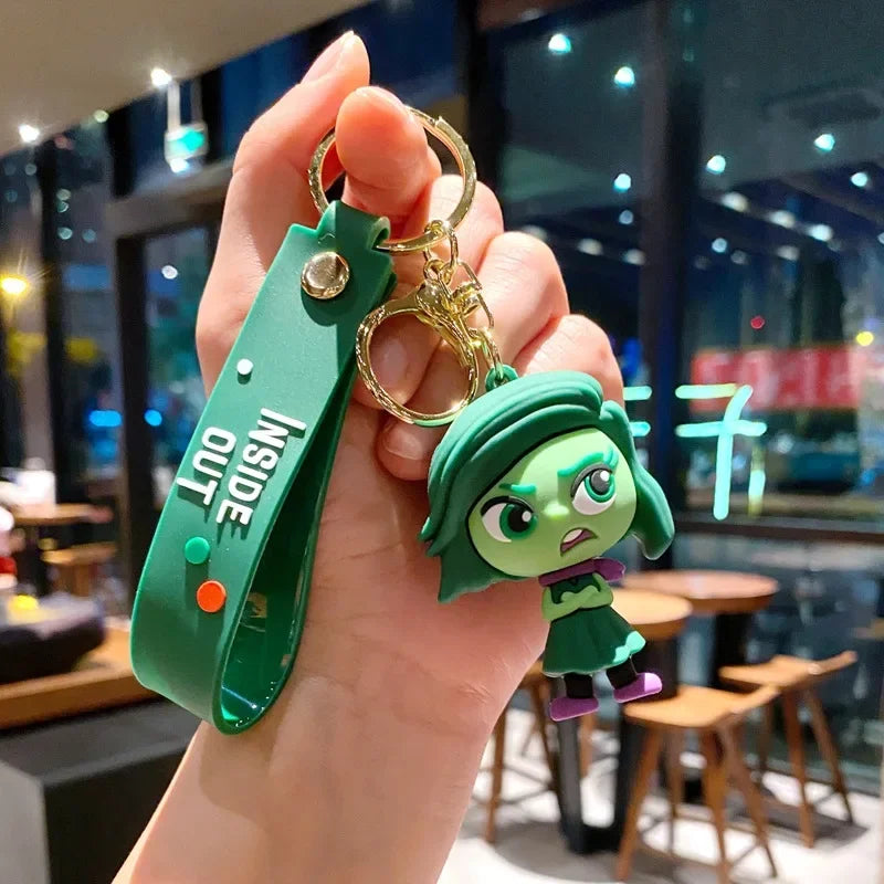 New Inside Out 2 Keychain Figure Toy Joy Sadness Anger Disgust Fear Doll Anime Bag Keyring Toy Christmas Gifts