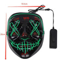 Halloween Horror-Masken LED Gesichtsleuchtmaske Gruselige Scream Leuchtmaske für Karneval Halloween Kostüme für Männer Leuchtet im Dunkeln