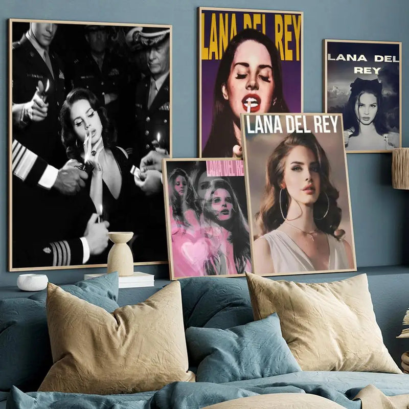 Lana Del Rey Lust for Life Poster Anime Posters Sticky HD Quality Wall Art Retro Posters for Home Kawaii Room Decor