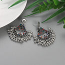 Antique Silver Color Geometric Earrings Women 2024 Ethnic Multicolor Crystal Beads Tassel Pendientes Wedding Jewelry Gift