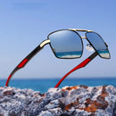 Aluminum Men's Sunglasses Polarized Lens Brand Design Temples Sun glasses Coating Mirror Glasses Oculos de sol 7719
