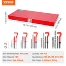 VEVOR Helicoil Thread Repair Kit SAE and Metric Rethreading Tool Kit HSS Drill Bits Thread Inserts Breakoff Installation Tools