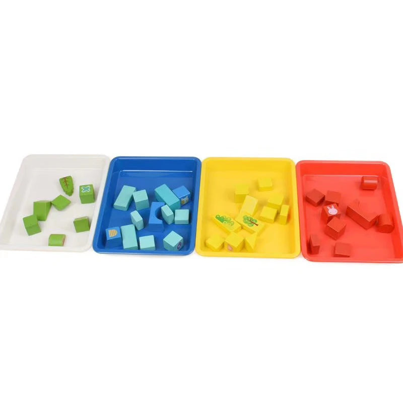 Plastic Square Tray Strong Color Cutlery Tray Serving Tray  Flat Tray Coffee Tea Serving Holder Activity Tray Organizer