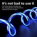 3-in-1 leuchtendes LED-Licht 3A Schnelllade-Micro-USB-Typ-C-Kabel für iPhone Samsung Xiaomi Redmi Telefon-Ladegerät USB-Kabel