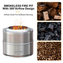 The Ember Architect | Large Stainless Steel Smokeless Fire Pit with Carry Bag