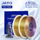 JAYO Silk PLA+ Rainbow 3D Filament 1.75mm SILK PLA plus Dual & Triple Color 3D Printer Filament Neatly Wound 1.1kg 2Rolls/set
