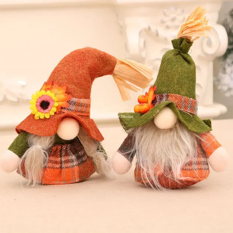 1pc Fall Gnome Autumn Gnome Pumpkin Sunflower Swedish Dwarf Thanksgiving Day Christmas Decor Nordic Gnome Land God Old Man Decor