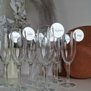 20/50/100 Stück personalisierte Weinanhänger Hochzeitsdeko Acryl Herz Getränke Topper Glasmarker Wein Tags Gold Spiegel Cocktail Anhänger