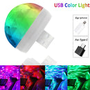 Auto USB DJ RGB Mini Bunte Musik Sound LED USB-C IOS Feiertag Party Karaoke Atmosphäre Lampe Willkommen 5V Kugel Laser Licht