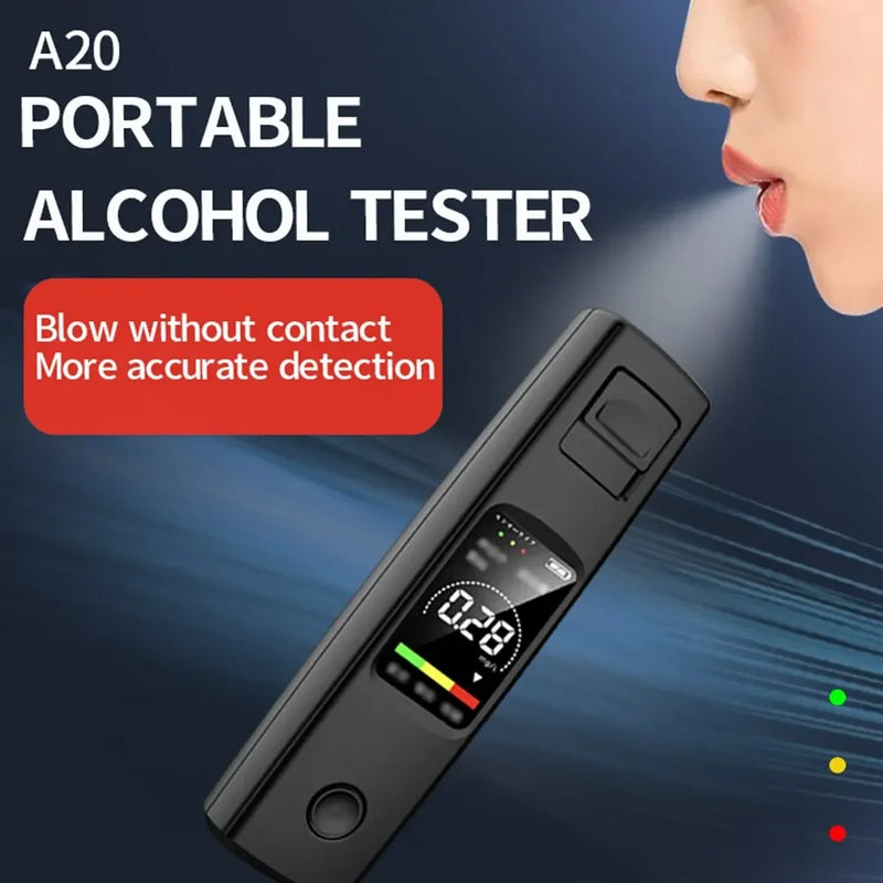 Professional High Sensitivity Breathalyzer Non-Contact Alcoholometer LCD Digital Alcohol Detector Type-C Charging Breathalyzer