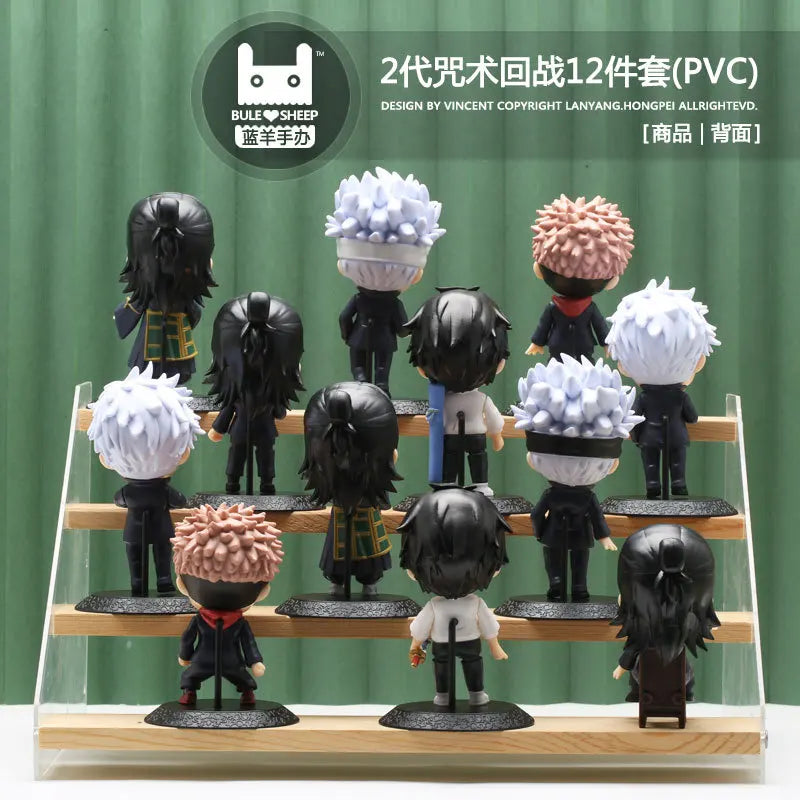 12Pcs/set Jujutsu Kaisen Figure Toys Gojo Satoru PVC Model Ornaments Kids Gift