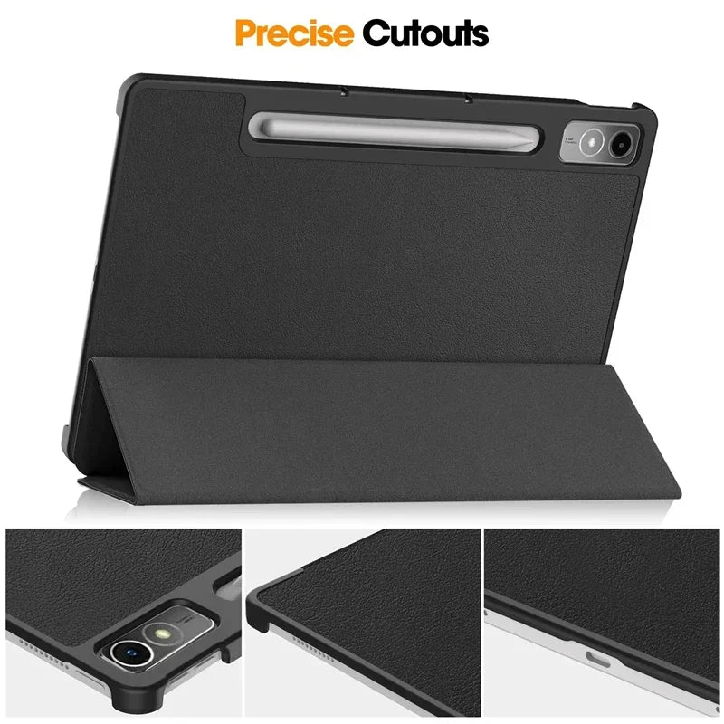 For Lenovo tab P12 12.7 2023 Case Magnetic Tri-Folding PU Leather Stand Tablet Cover for Xiaoxin Pad Pro 12.7 12 7 inch TB371FC