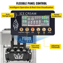 Sihao Ice Cream Machine 1200W A168 Panassonic  Compressor Ice Cream Maker 3Flavors Ice Cream Making Machine 4 Nozzles LCD Pannel