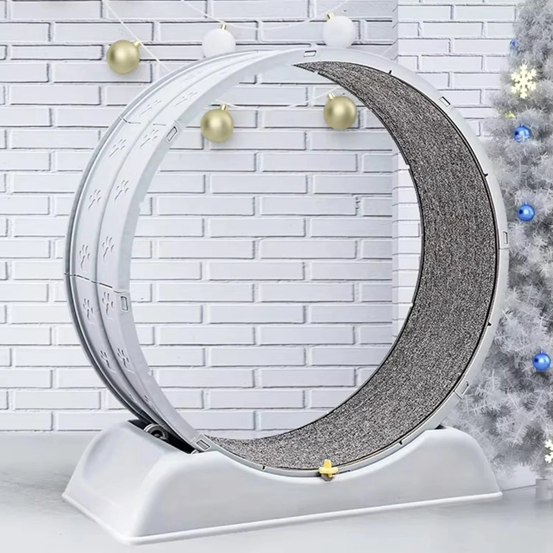 Treadmill for cats, treadmill for cats to parkour at home and small dogs, easy-to-assemble exercise rollers for cats, durable pl