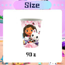 New Gabby Dollhouse Cats Birthday Party Decoration Balloon Pink Cartoon Tableware Backdrop Baby Shower Kids Girls Party Supplies