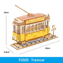 Robotime Rolife Vintage Auto Modell 3D Holzpuzzle Spielzeug für Kinder und Erwachsene TG504