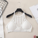 Sommerurlaub Strand Camis Lady Sexy Quasten Häkel-Camisole Frauen Sexy Quasten Bikini Camis weibliche Häkel-Neckholder Bikini-Tops