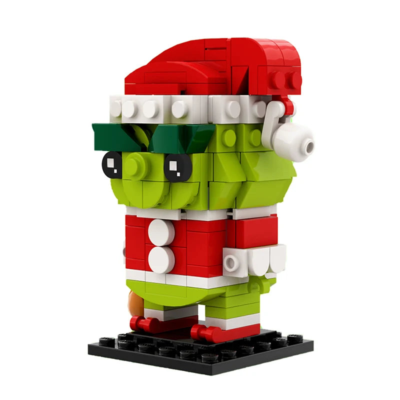 Christmas Blocks Grincheds Green Monster Figures Set Model Building Blocks Kids Toys for Children Kids Christmased Gifts