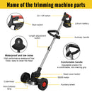 Conentool 24V Cordless Strimmer - Lawn Mower Garden Strimmers with 2 * 2000mAh Batteries and 15 Blades, Grass Trimmers