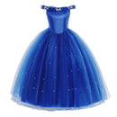 Uporpor Girls Cinderella Princess LED Light Up Dress for Christmas Birthday Party Cosplay Girl Costume Kids Fancy Blue Ball Gown