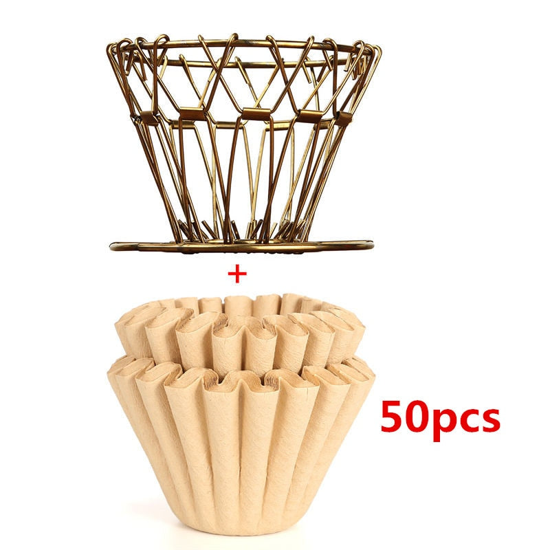 Coffee Dripper Foldable Clever Coffee Filter Style Coffee Drip Filter Cup Portable Reusable Paperless Pour Over