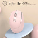 Rechargeable Bluetooth 5.2 Wireless Mouse 2.4G Optical Mice with USB RGB 1600DPI Mouse for Computer Laptop PC Mute Mause