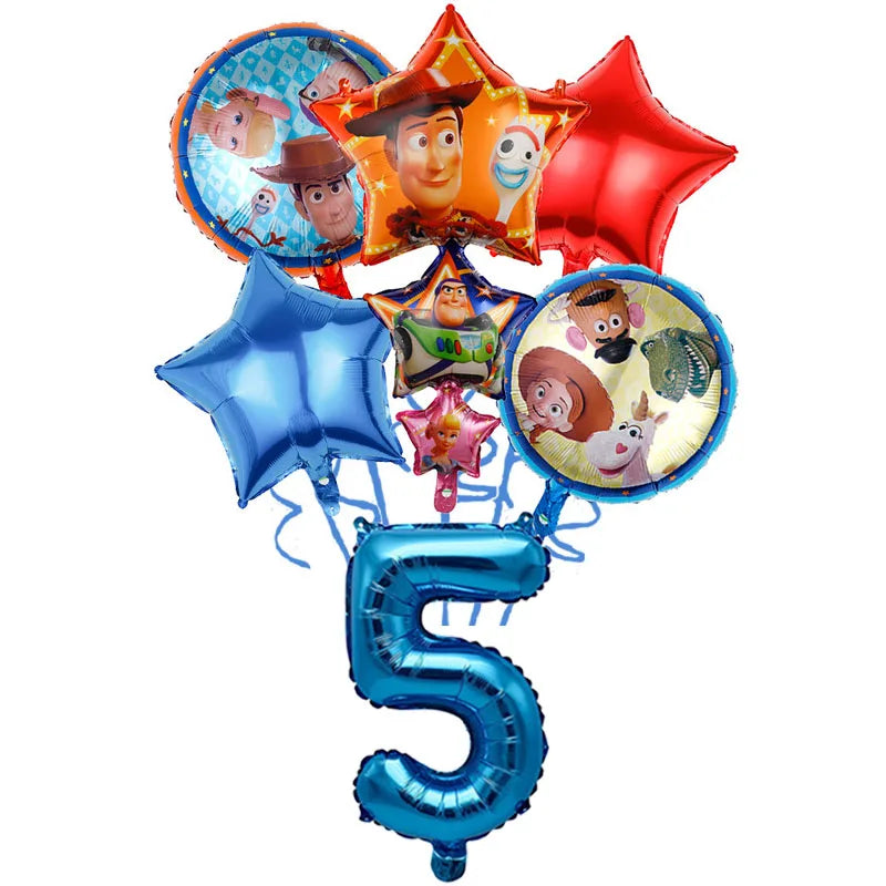 Cartoon Toy Story Buzz Lightyear Birthday Party Decoration Disposable Tableware Paper Plates Cups Balloons Baby Shower Supplies