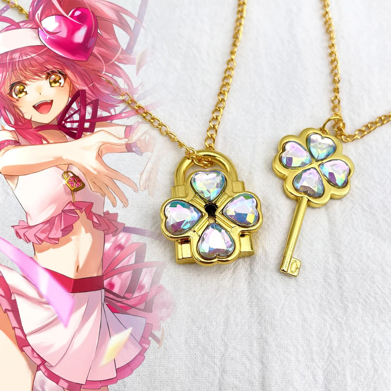 Anime Hinamori Amu Cosplay Dumpty Key Humpty Lock Pendant Metal Necklace Weapon Prop Girl Jewelry Accessories Gift