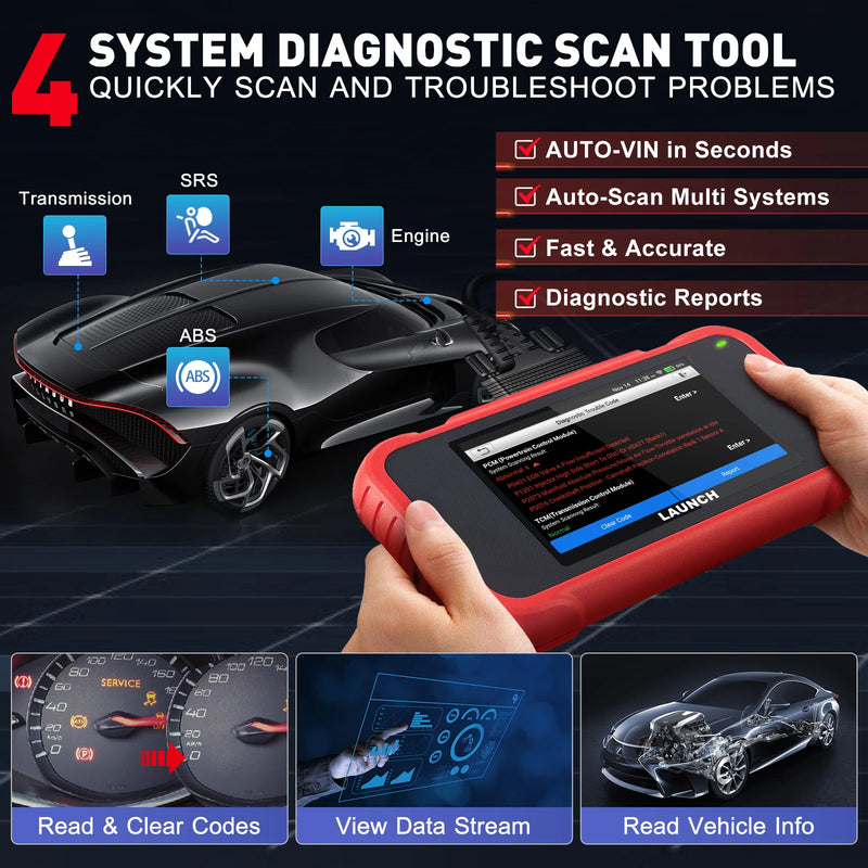 Lauch X431 CRP123E V2.0 OBD2 Automotive scanner 4 System Car diagnostic tool Oil ETC SAS 7 Reset CRP123x crp123i Code reader