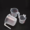 3pcs Baking Liquid Measuring Cups PVC Scale Cup Plastic Measuring Volume Beaker Kitchen Baking Tools 250/500/1000ml