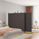 4 Panel Room Divider Brown 698x180 cm Fabric Home decoration products, partition screens, privacy screens
