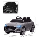 Aiyaplay Electric Car for Children Audi Q8 Etron Sportback with License Remote Control Headlights Horn and Music Gray