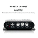 ST-838 HiFi 2.1 Channel Power Amplifier Stereo Bass Sound Amp RMS 80W*2 Class D Mini Media Player MP3 Car Black Home Amplify