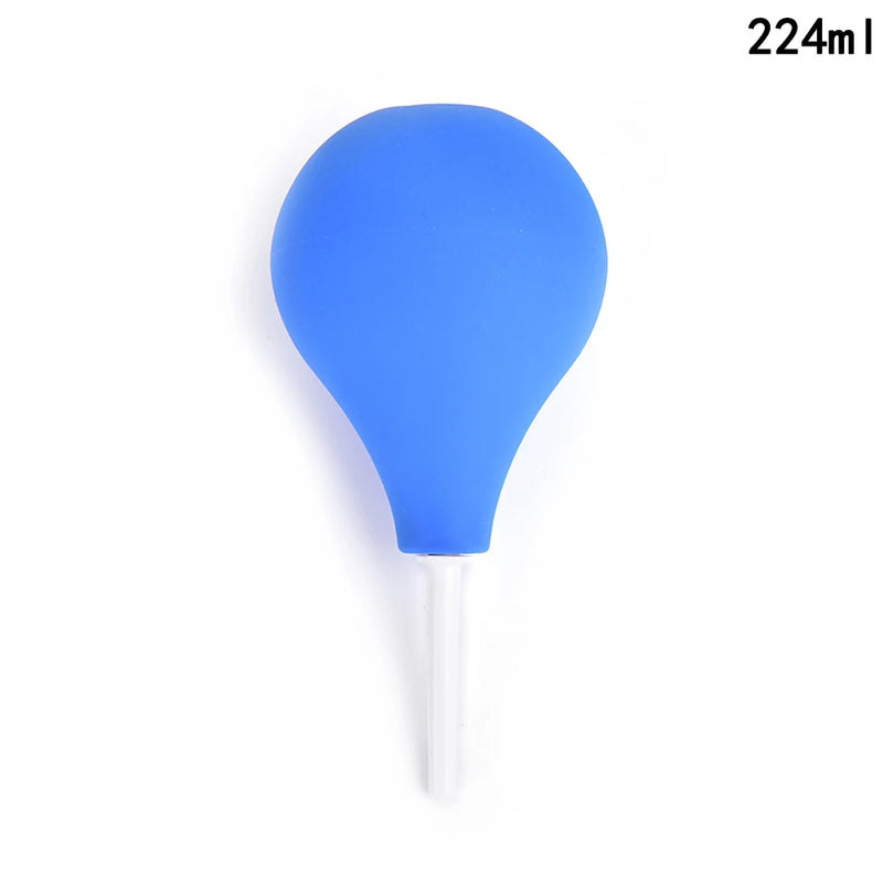 Hot 89/160/220ml Pear Shaped Enema Rectal Shower Cleaning System Silicone Gel Blue Ball For Anal Anus Colon Enema Anal Cleaning