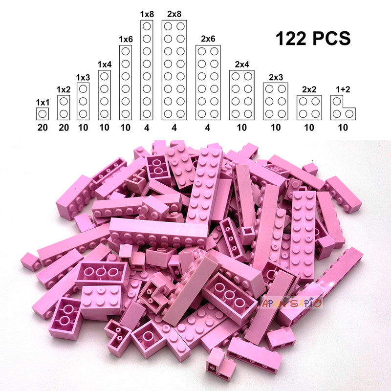122pcs Thick Figures Bricks 12 Size DIY Building Blocks Educational Creative Size Compatible With 3001 Plastic Toys for Children
