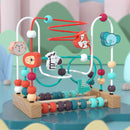 Montessori Babyspielzeug Holz-Achterbahn Perlenlabyrinth Kleinkind Lernspielzeug Pädagogisches Puzzle Mathe-Spielzeug für Kinder 1 2 3 Jahre