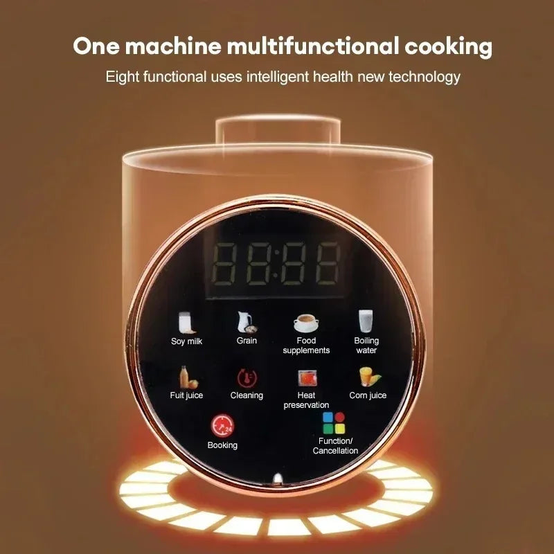 110V US Electric Soy Milk Machine1500ML Mixer Automatic Intelligent Food Blender Fruit Juicer Wall Breaking Rice Paste Maker