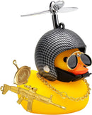 Großhandel Fahrrad Auto Gelb Gummi Ente Zubehör Waffe Gold Schwarz M416 AKM 98K AMW Enten Spielzeug Fahrrad Auto Dekoration Entenküken