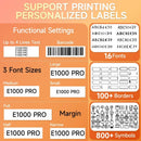 Phomemo E1000 PRO Label Printer Portable Label Maker Tape Keyboard Symbols Industrial TZe231 Printer Work with Heat Shrink Tube