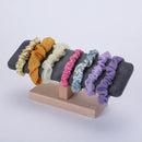 1pc Wooden Base T-Shaped PU Leather / Velvet Bracelet Display Rack Bangle Watch Hairband Jewelry Storage Stand Holder Organizer